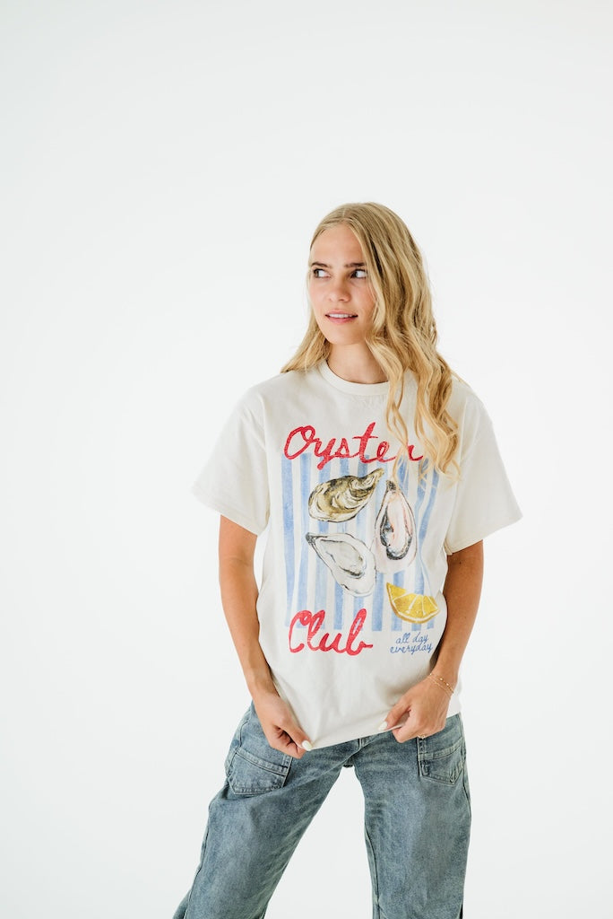 aere (アエレ) oyster shirt Oyster Shirt, Oyster Club Shirt, Retro Summer Shirt, Sea Shirts