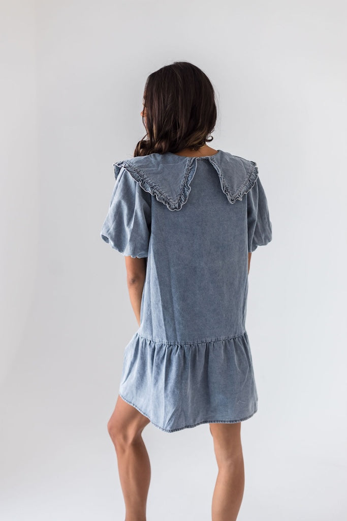 Always Be Waiting For Me Denim Dress Always Be Waiting For Me Denim Dress