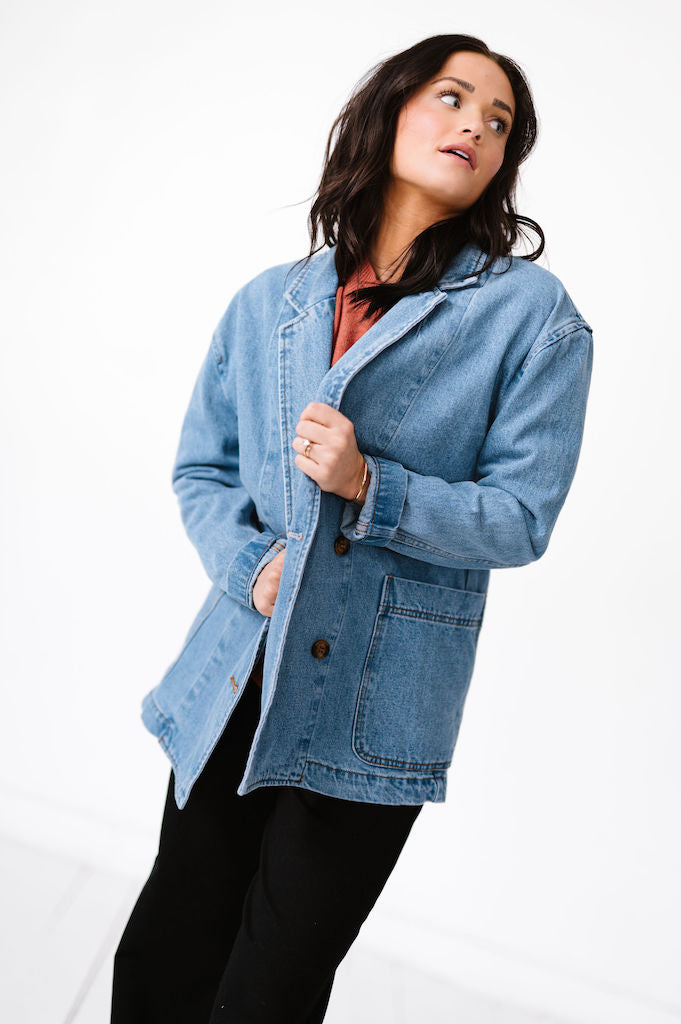 Milkmaid Denim Blazer – Dottie & Jo