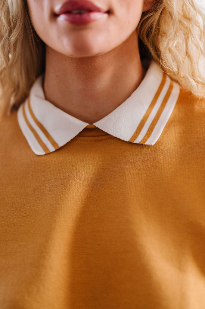 Sweatshirt with best sale collar style