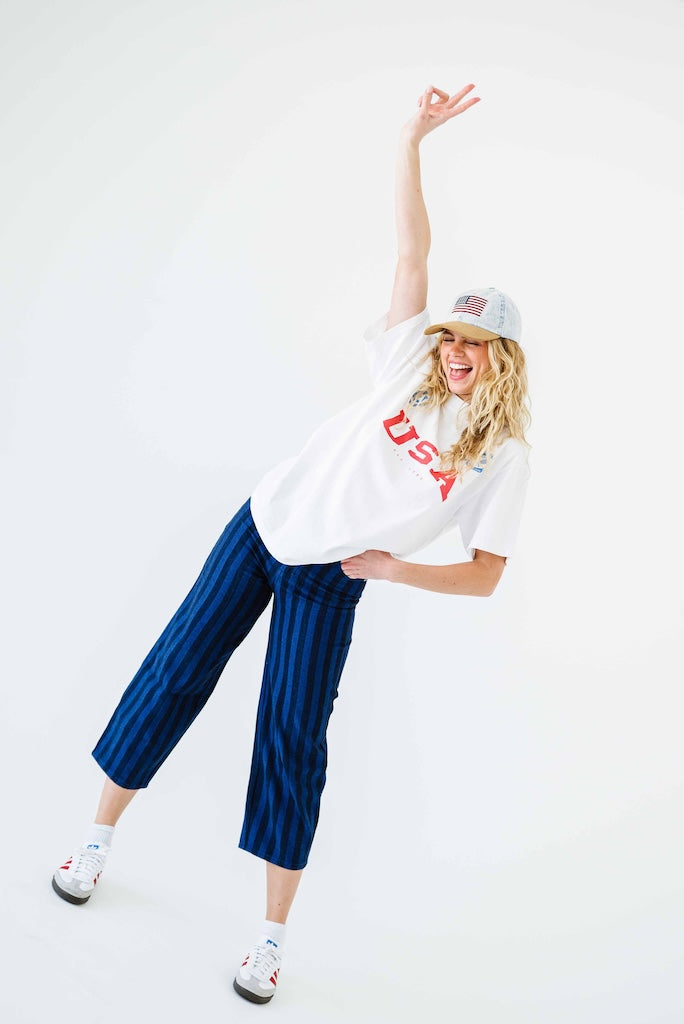 Blue Funk Striped Jeans