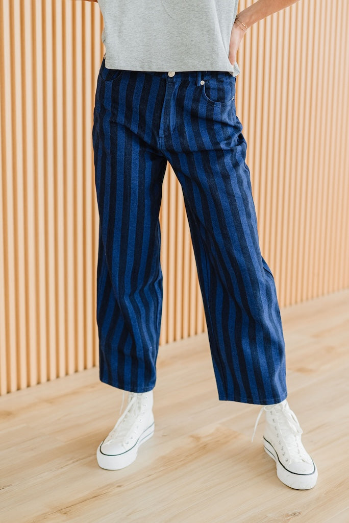Blue Funk Striped Jeans