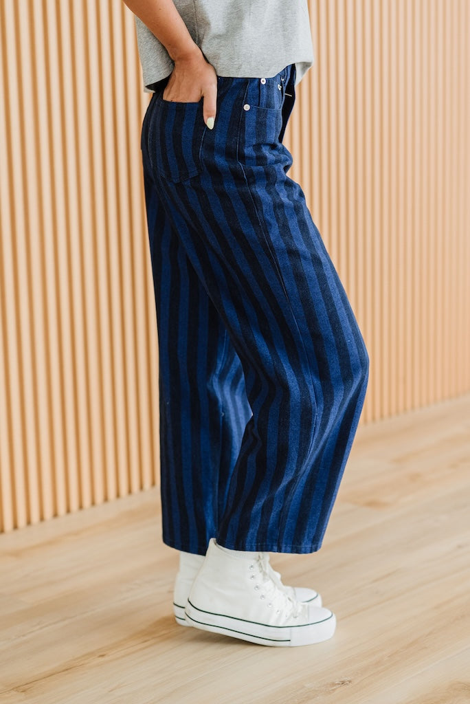 Blue Funk Striped Jeans