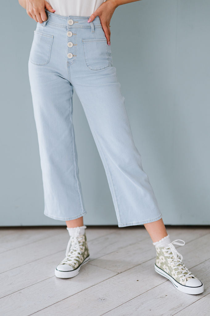 Come Sail Away Wide Leg Jeans