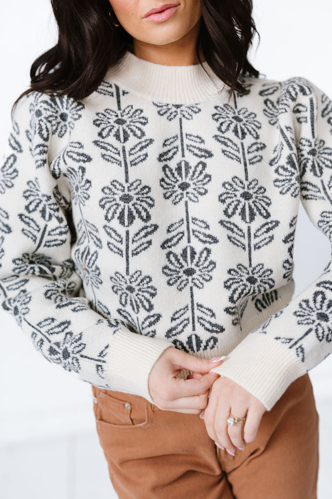 Oxford Floral Sweater | 2 colors |