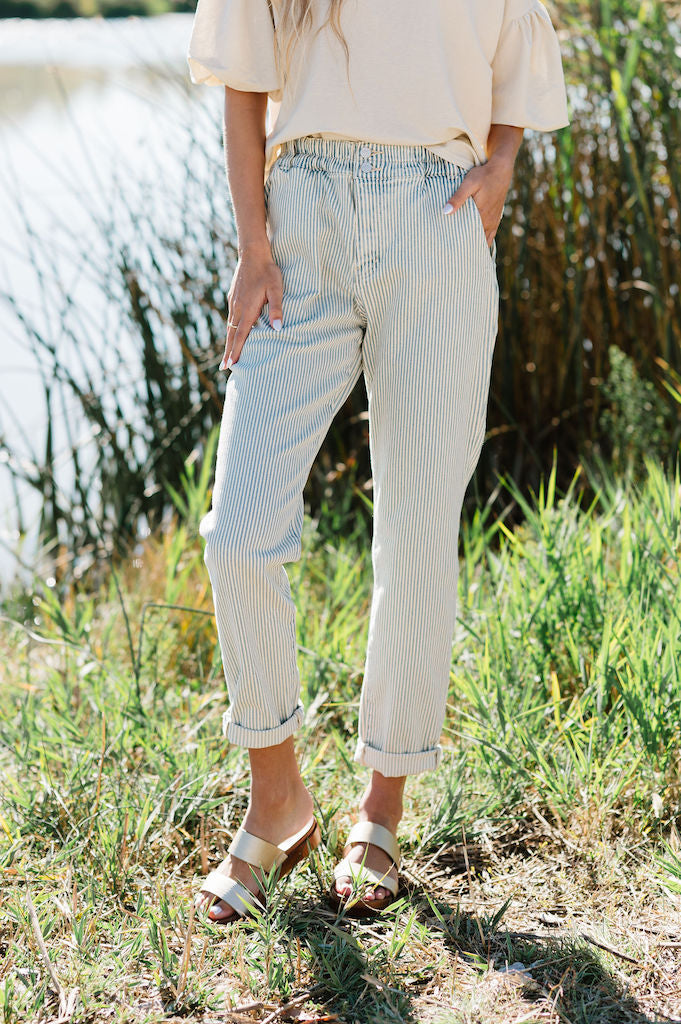 Newbury Kancan Stripe Mom Jean – Dottie & Jo