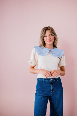 Emmylou Puff and Collar Top