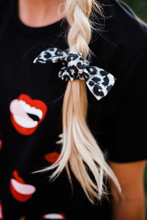 Leopard Bow Scrunchie