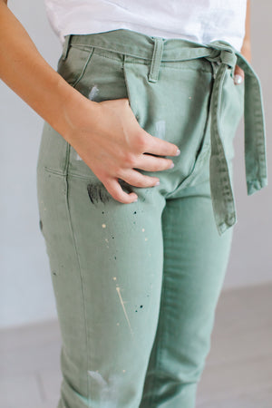 Splat Olive Pants