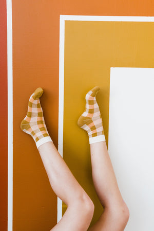 Buff As A Mother Plaid Socks